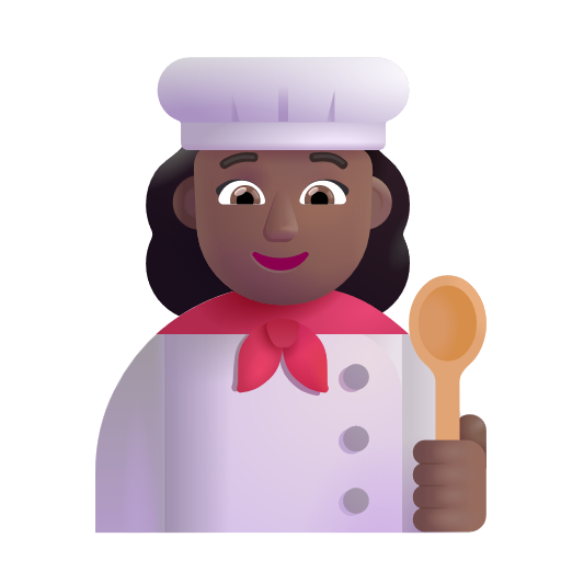Woman Cook: Medium-Dark Skin Tone on Microsoft 3D