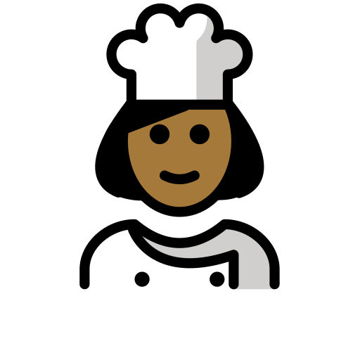Woman Cook: Medium-Dark Skin Tone on OpenMoji
