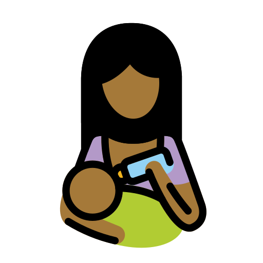 Woman Feeding Baby: Medium-Dark Skin Tone on OpenMoji