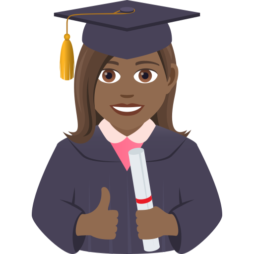 Woman Student: Medium-Dark Skin Tone on JoyPixels