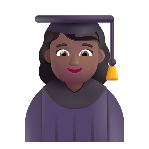 Woman Student: Medium-Dark Skin Tone on Microsoft 3D
