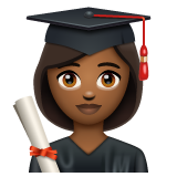 Woman Student: Medium-Dark Skin Tone on WhatsApp