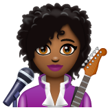 Woman Singer: Medium-Dark Skin Tone on WhatsApp
