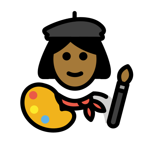 Woman Artist: Medium-Dark Skin Tone on OpenMoji