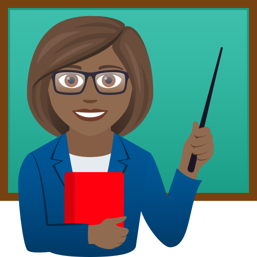 Woman Teacher: Medium-Dark Skin Tone on JoyPixels