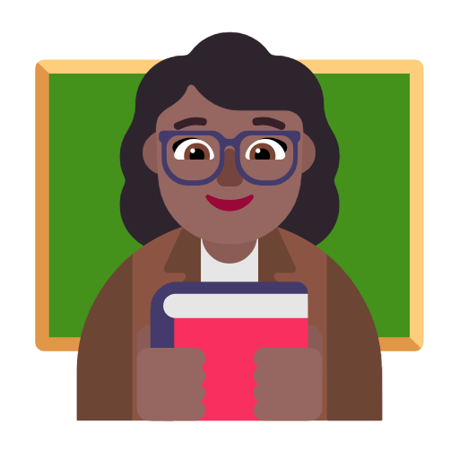 Woman Teacher: Medium-Dark Skin Tone on Microsoft Fluent
