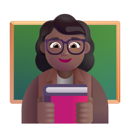 Woman Teacher: Medium-Dark Skin Tone on Microsoft 3D