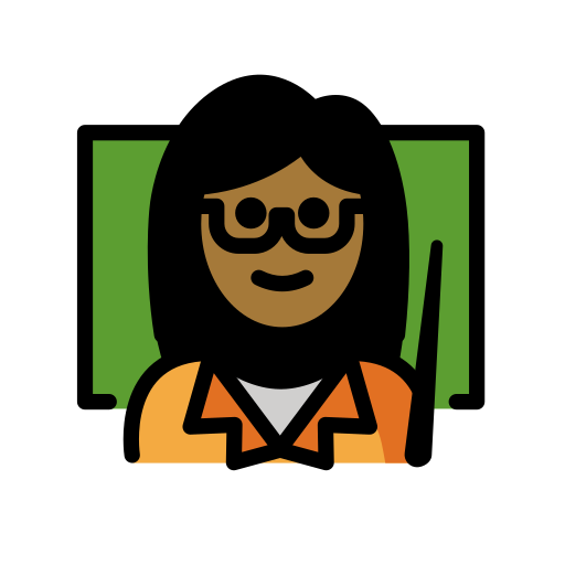 Woman Teacher: Medium-Dark Skin Tone on OpenMoji