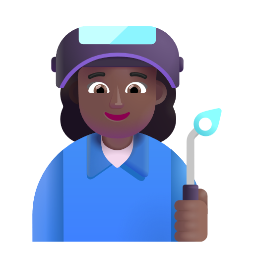 Woman Factory Worker: Medium-Dark Skin Tone on Microsoft 3D