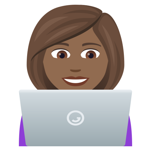 Woman Technologist: Medium-Dark Skin Tone on JoyPixels