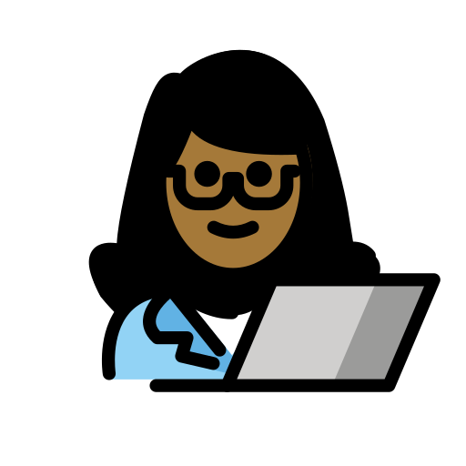 Woman Technologist: Medium-Dark Skin Tone on OpenMoji