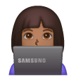 Woman Technologist: Medium-Dark Skin Tone on Samsung