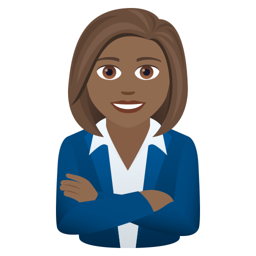 Woman Office Worker: Medium-Dark Skin Tone on JoyPixels