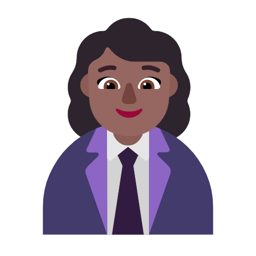 Woman Office Worker: Medium-Dark Skin Tone on Microsoft Fluent