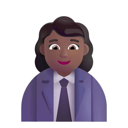 Woman Office Worker: Medium-Dark Skin Tone on Microsoft 3D