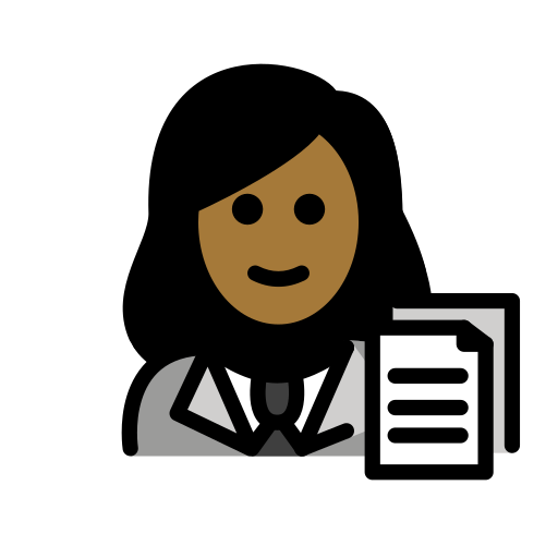 Woman Office Worker: Medium-Dark Skin Tone on OpenMoji