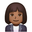 Woman Office Worker: Medium-Dark Skin Tone on Samsung