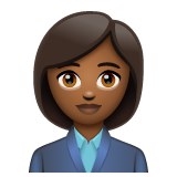 Woman Office Worker: Medium-Dark Skin Tone on WhatsApp
