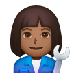 Woman Mechanic: Medium-Dark Skin Tone on Samsung
