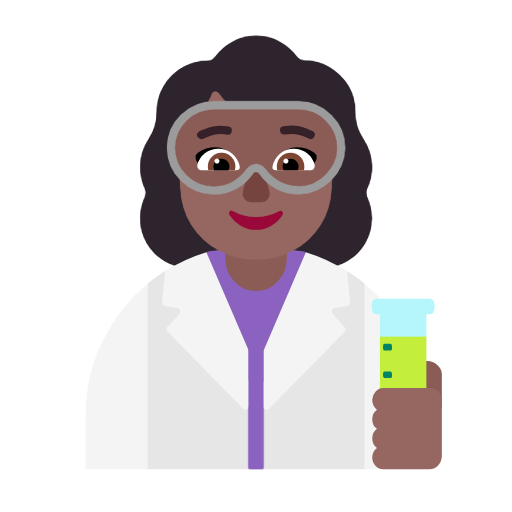 Woman Scientist: Medium-Dark Skin Tone on Microsoft Fluent