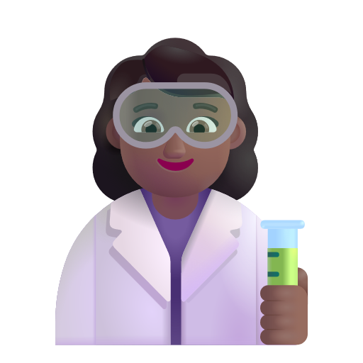 Woman Scientist: Medium-Dark Skin Tone on Microsoft 3D