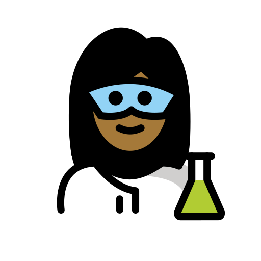 Woman Scientist: Medium-Dark Skin Tone on OpenMoji