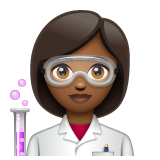 Woman Scientist: Medium-Dark Skin Tone on WhatsApp