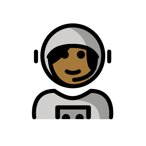 Woman Astronaut: Medium-Dark Skin Tone on OpenMoji