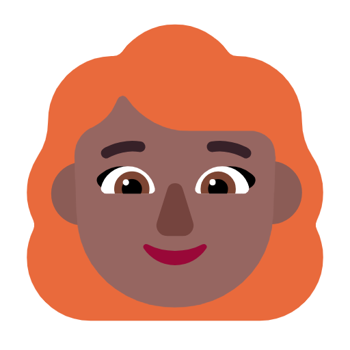 Woman: Red Hair: Medium-Dark Skin Tone on Microsoft Fluent