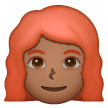 Woman: Red Hair: Medium-Dark Skin Tone on Samsung