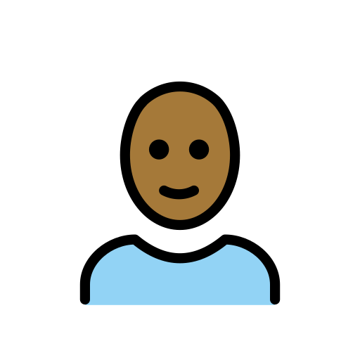 Woman: Bald: Medium-Dark Skin Tone on OpenMoji