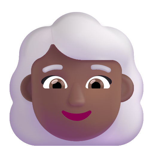 Woman: White Hair: Medium-Dark Skin Tone on Microsoft 3D