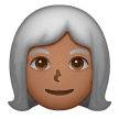 Woman: White Hair: Medium-Dark Skin Tone on Samsung