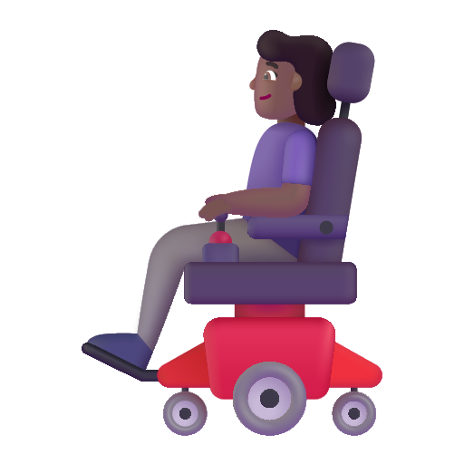 Woman In Motorized Wheelchair: Medium-Dark Skin Tone on Microsoft 3D