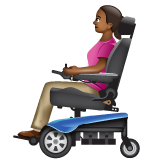Woman In Motorized Wheelchair: Medium-Dark Skin Tone on WhatsApp