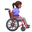 Woman In Manual Wheelchair Facing Right: Medium-Dark Skin Tone on Samsung