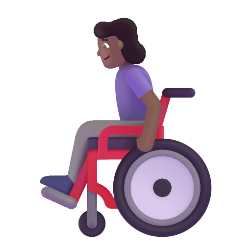 Woman In Manual Wheelchair: Medium-Dark Skin Tone on Microsoft 3D