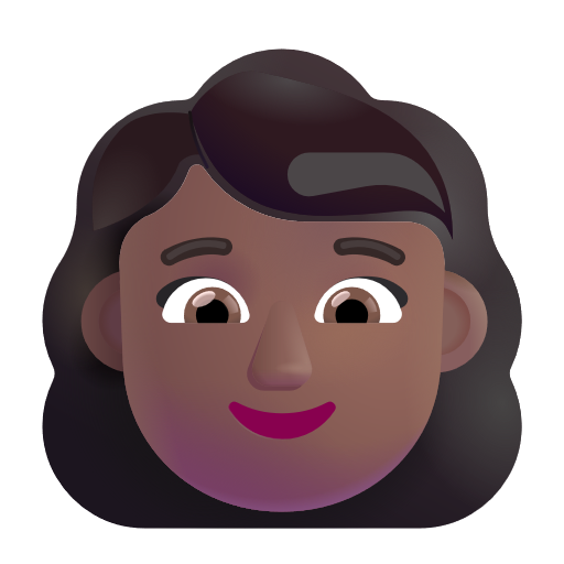 Woman: Medium-Dark Skin Tone on Microsoft 3D