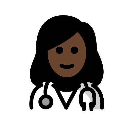 Woman Health Worker: Dark Skin Tone on OpenMoji