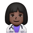 Woman Health Worker: Dark Skin Tone on Samsung