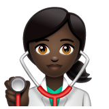 Woman Health Worker: Dark Skin Tone on WhatsApp