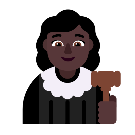 Woman Judge: Dark Skin Tone on Microsoft Fluent