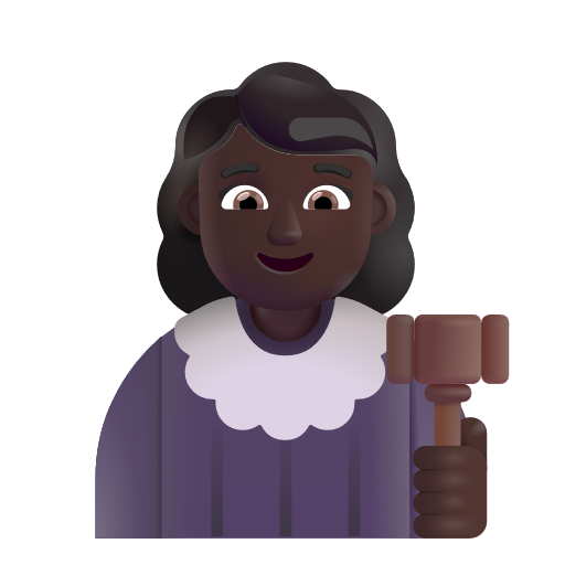 Woman Judge: Dark Skin Tone on Microsoft 3D