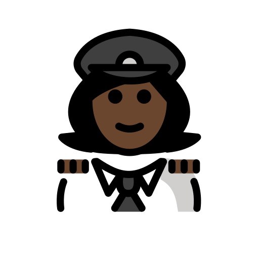 Woman Pilot: Dark Skin Tone on OpenMoji