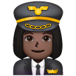 Woman Pilot: Dark Skin Tone on Samsung