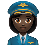 Woman Pilot: Dark Skin Tone on WhatsApp