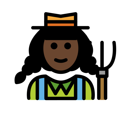 Woman Farmer: Dark Skin Tone on OpenMoji