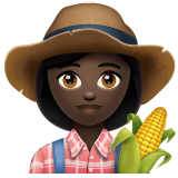 Woman Farmer: Dark Skin Tone on WhatsApp