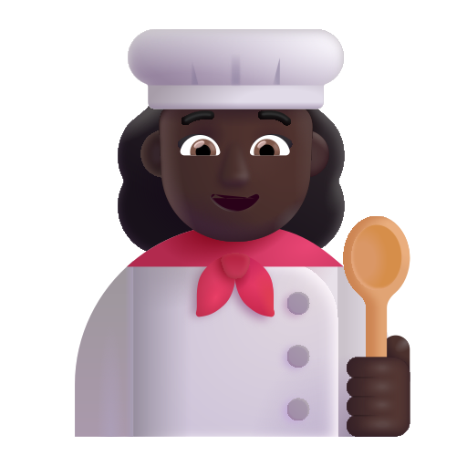 Woman Cook: Dark Skin Tone on Microsoft 3D