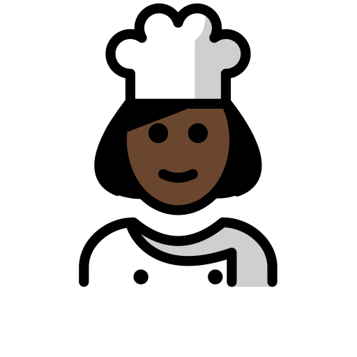 Woman Cook: Dark Skin Tone on OpenMoji